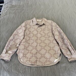 Valentino Beige and Red Patterned Men's Shirt